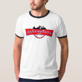MyGameBalls.com Ringer T-shirt (Voorkant)