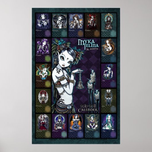 Myka Jelina Art Calendar Poster (Voorkant)