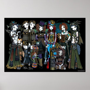 Myka Jelina Gothic Steampunk Tribal Circus Fairies Poster