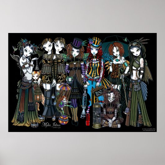 Myka Jelina Gothic Steampunk Tribal Circus Fairies Poster (Voorkant)