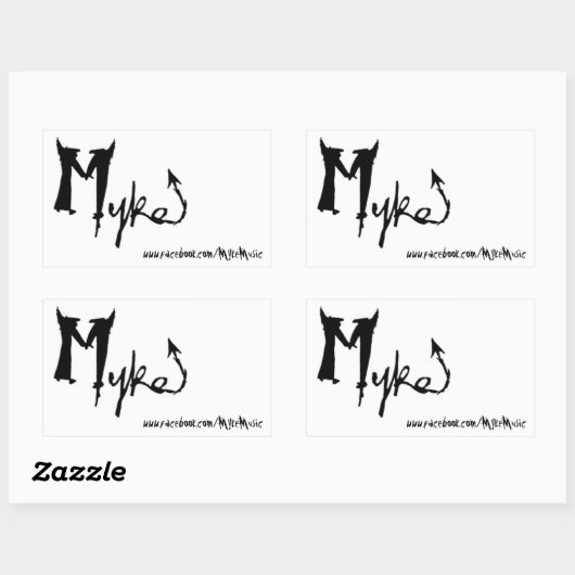 Myke Naam Rechthoek Sticker (Vel)