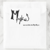 Myke Naam Rechthoek Sticker (Tas)