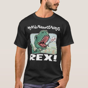 MyKidsNameOSAURUS Rex geeft met de naam van uw kin T-shirt