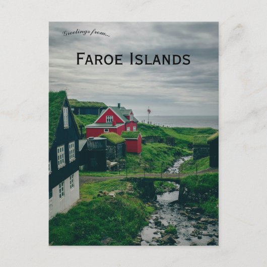 Mykines Faeröer Briefkaart (Voorkant)