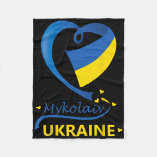 Mykolaiv Oekraïne Nationale Vlag Hart Embleem Wape Fleece Deken