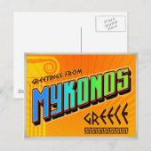 MYKONOS BRIEFKAART (Voorkant / Achterkant)