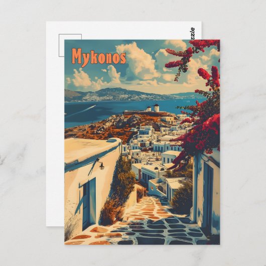 Mykonos briefkaart (Voorkant / Achterkant)