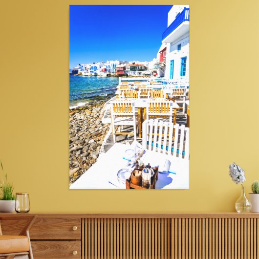 Mykonos Canvas Afdruk (Insitu (Woonkamer))