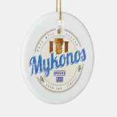 Mykonos Cycladen Griekenland  souvenir Keramisch Ornament (Rechts)
