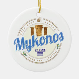 Mykonos Cycladen Griekenland souvenir Keramisch Ornament