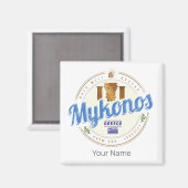 Mykonos Cycladen Griekenland souvenir Magneet (Voorkant / Achterkant)