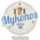 Mykonos Cycladen Griekenland souvenir Sticker (Voorkant)