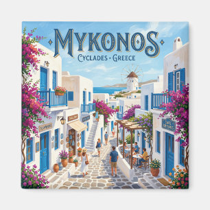 Mykonos Cyclades Reisstraat Griekenland Magneet