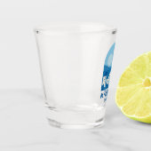 Mykonos Greece Blue Minimalist Travel Art  Shot Glas (Links)