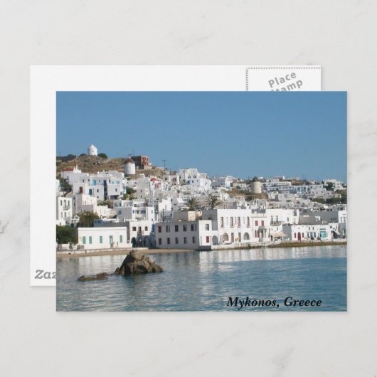 Mykonos Greece Briefkaart (Voorkant / Achterkant)