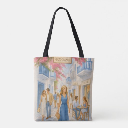 Mykonos, Greece Tote Bag (Achterkant)