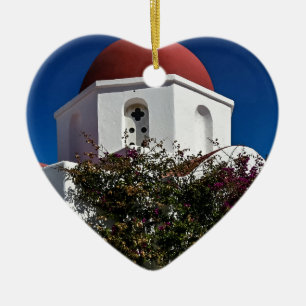 Mykonos Greece Travel - Church Cafe Europe Tourism Keramisch Ornament