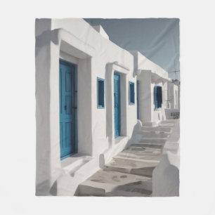 Mykonos Greece Travel Fleece Deken