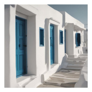 Mykonos Greece Travel Foto Afdruk