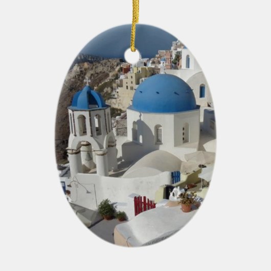 Mykonos Greece Travel Keramisch Ornament (Voorkant)