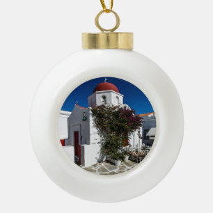 Mykonos Greece Travel Keramische Bal Ornament