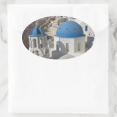 Mykonos Greece Travel Ovale Sticker (Tas)