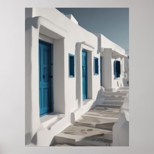 Mykonos Greece Travel Poster (Voorkant)