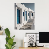 Mykonos Greece Travel Poster (Thuiskantoor)