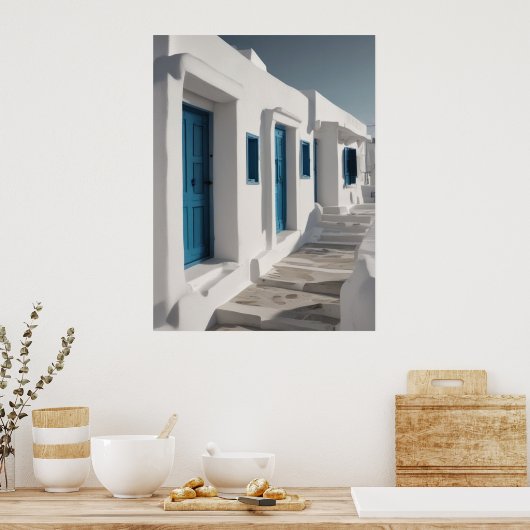 Mykonos Greece Travel Poster (Keuken)