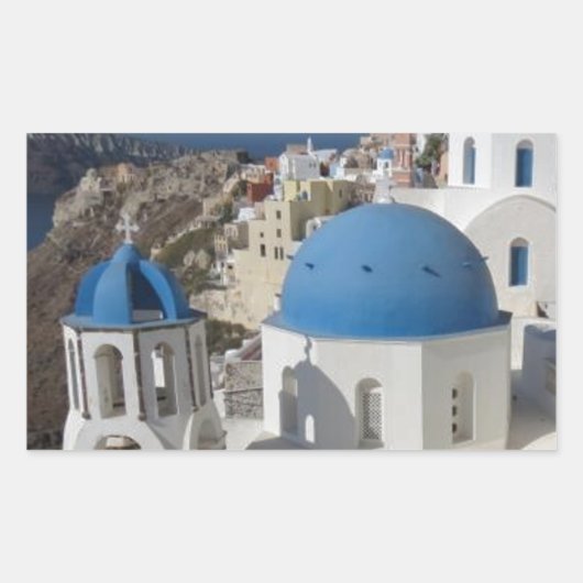 Mykonos Greece Travel Rechthoekige Sticker (Voorkant)