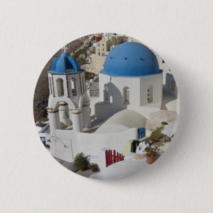 Mykonos Greece Travel Ronde Button 5,7 Cm