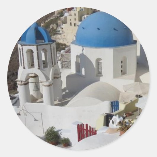 Mykonos Greece Travel Ronde Sticker (Voorkant)