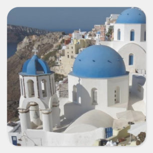 Mykonos Greece Travel Vierkante Sticker