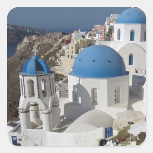 Mykonos Greece Travel Vierkante Sticker (Voorkant)