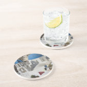 Mykonos Greece Travel Zandsteen Onderzetter (Zijkant)