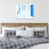 Mykonos Greece Waterverf Digital Painting Canvas Afdruk (Insitu (Slaapkamer))