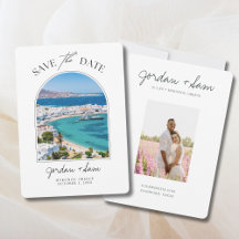 Mykonos Greece Wedding Save the Date