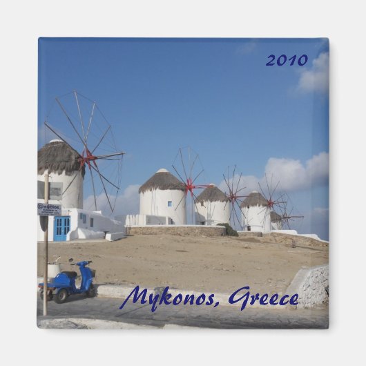 Mykonos, Griekenland, 2010 Magneet (Voorkant)