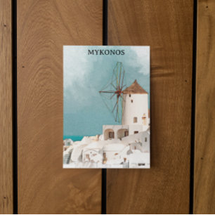Mykonos Griekenland Alefkandra Windmill Briefkaart