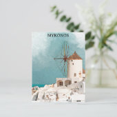 Mykonos Griekenland Alefkandra Windmill Briefkaart (Staand voorkant)