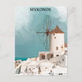 Mykonos Griekenland Alefkandra Windmill Briefkaart (Voorkant)