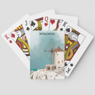 Mykonos Griekenland Alefkandra Windmill Pokerkaarten