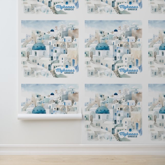 Mykonos Griekenland Behang (Applicatie)