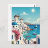 Mykonos Griekenland Cycladen Reizen Briefkaart (Voorkant / Achterkant)