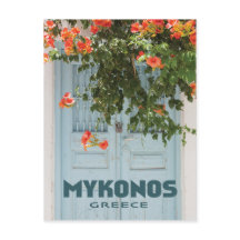 Mykonos Griekenland Deeg met Bloemen