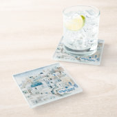 Mykonos Griekenland Glazen Onderzetter (Schuin)