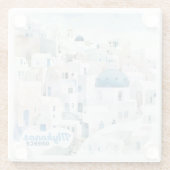 Mykonos Griekenland Glazen Onderzetter (Achterkant)