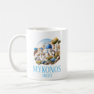 Mykonos Griekenland Grieks eiland Vintage reizen Koffiemok