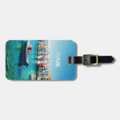 Mykonos Griekenland Griekse eilanden boten Bagagelabel (Voorkant horizontaal)