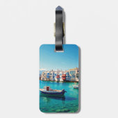 Mykonos Griekenland Griekse eilanden boten Bagagelabel (Achterkant verticaal)